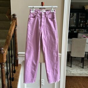 Joe’s Jeans The Blake High Rise Wide Leg Crop Size 24 Lilac